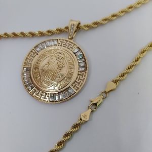 Saint  Benedict rope chain 14k stamped GOLD-FILLED